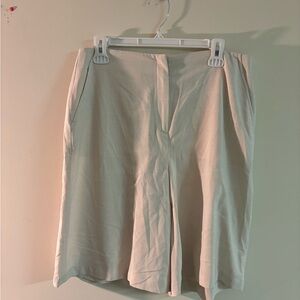 Misook Beige Longline Dress Shorts | Size Small | Tailored Classic